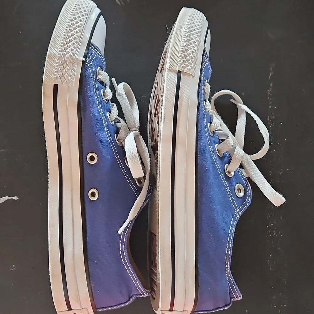 Converse All Star Womens Low Top Sneakers in Blue and White Sz 7.5 - Picture 5 of 6